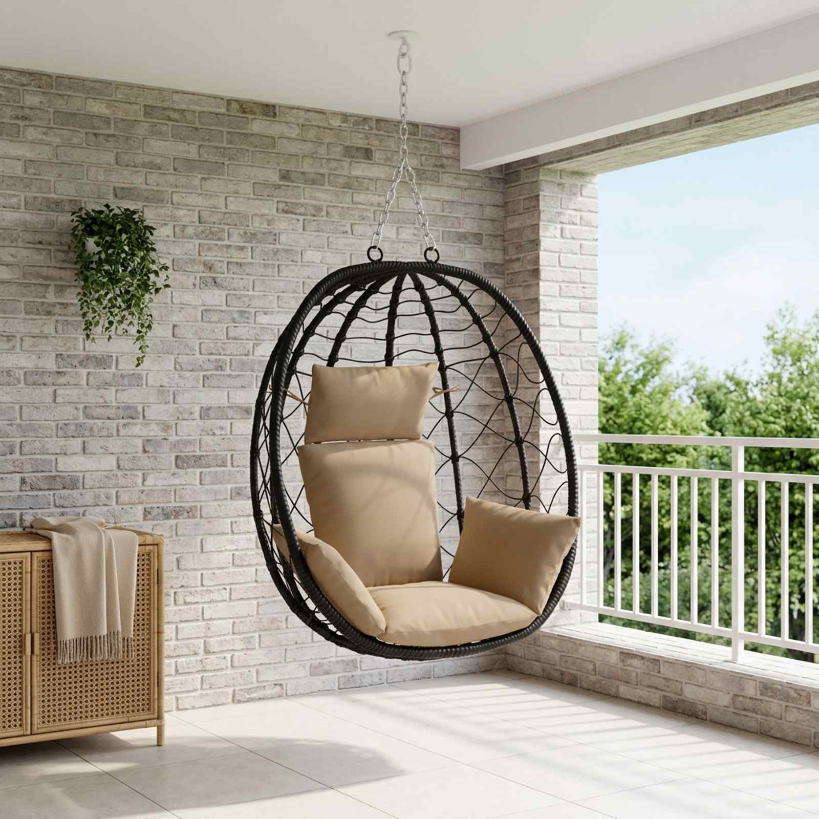 Adirondacki padjad PUTTEN 100% Polüester Pruunikashall