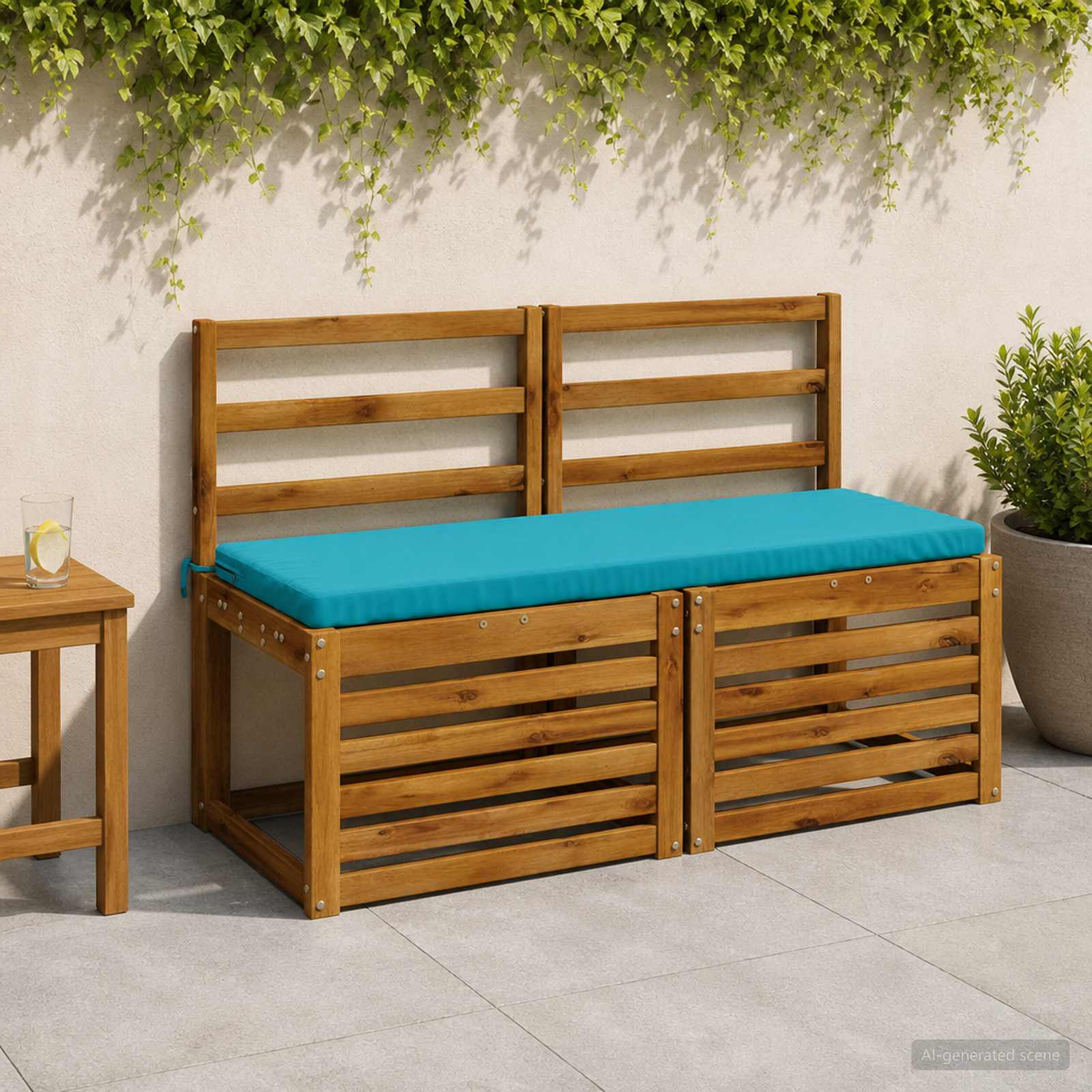 Pingipatjad SOEST 2 tk 100% Polüester Türkiis 120 x 40 x 5 cm