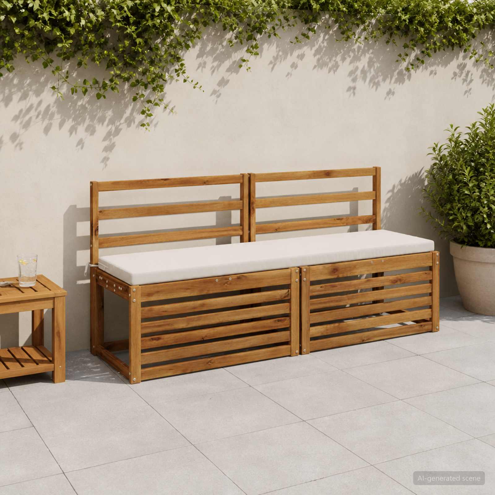 Pingipatjad SOEST 2 tk 100% Polüester Valge 140 x 40 x 5 cm