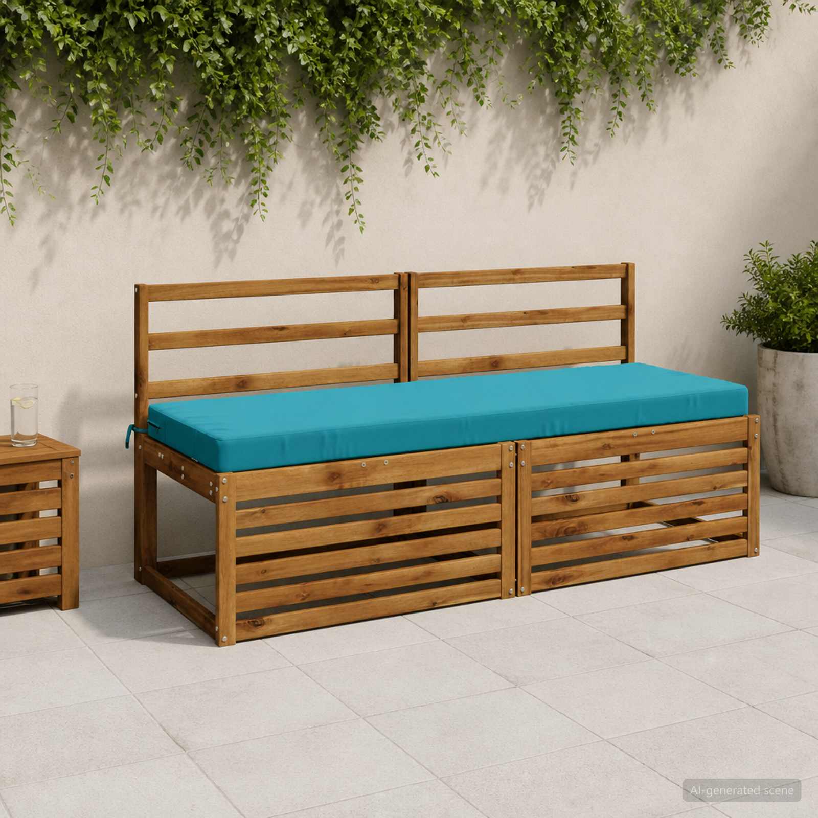 Pingipadja SOEST 100% Polüester Türkiis 140 x 50 x 8 cm