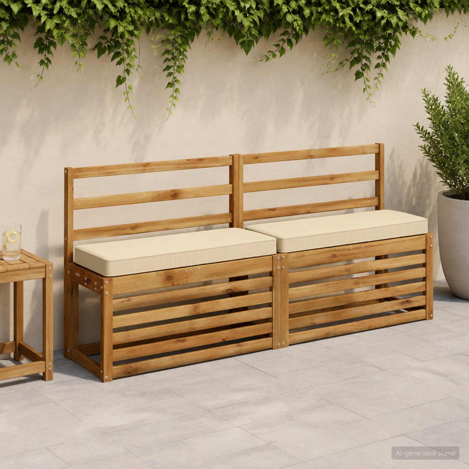 2-osaline Padi Pinkidele VUGHT 2 tk 100% Polüester Beež
