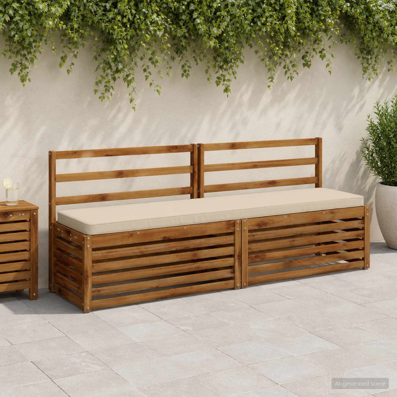 2-osaline Padi Pinkidele VUGHT 2 tk 100% Polüester Beež