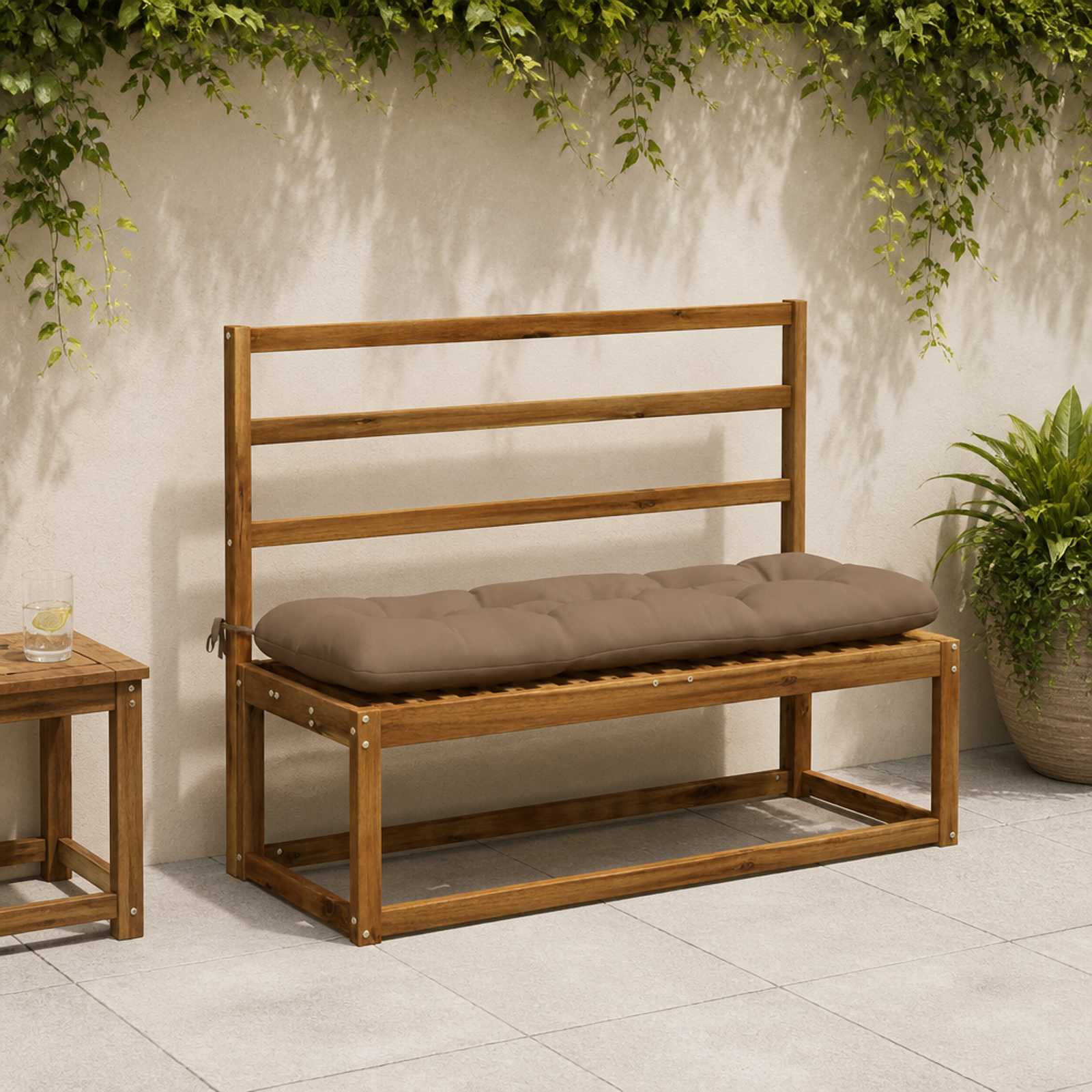Pingipadja VIANEN 100% Polüester Pruunikashall 120 x 40 x 12 cm