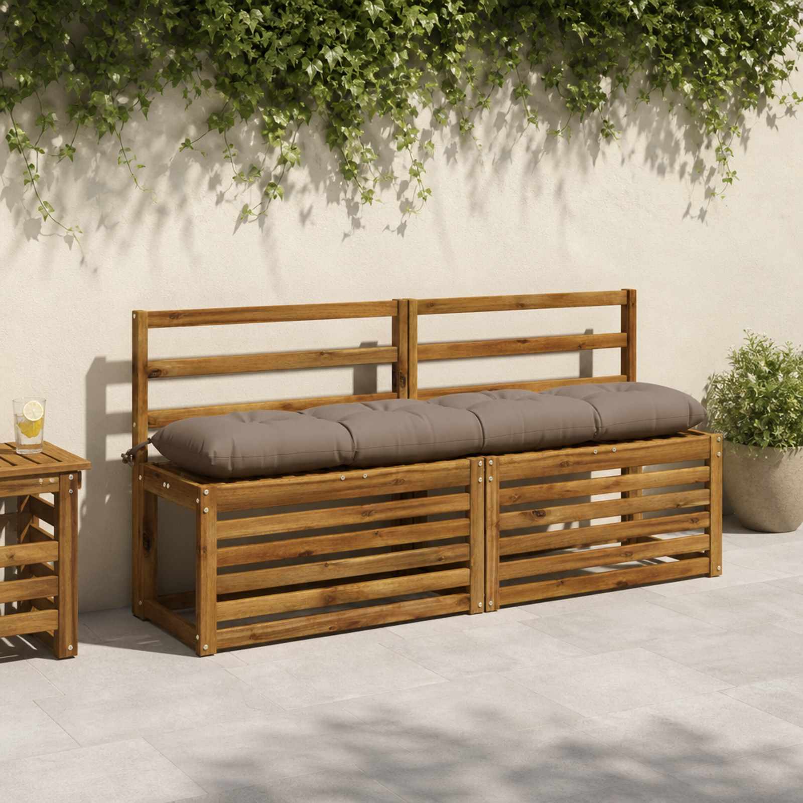 Pingipadja VIANEN 100% Polüester Pruunikashall 140 x 30 x 12 cm