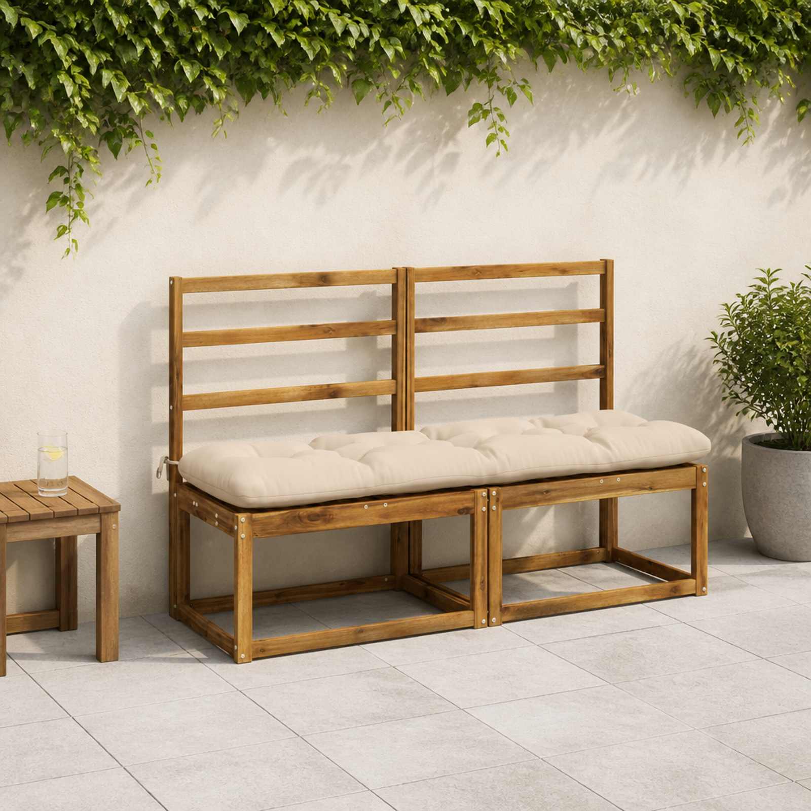 Pingipadja VIANEN 100% Polüester Kreemjas 150 x 40 x 12 cm