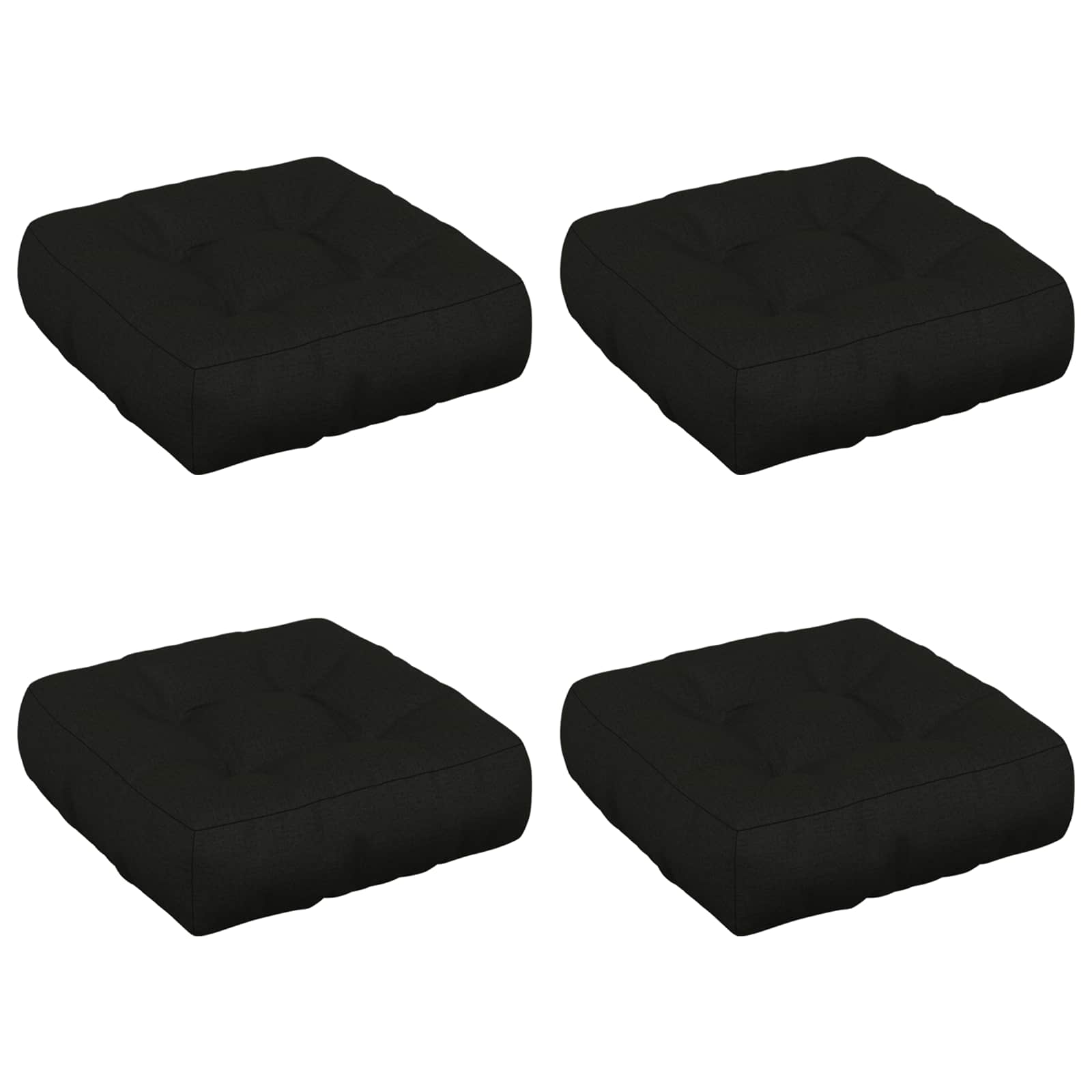 4-osalised istepad VIANEN 4 tk 100% Polüester Must
