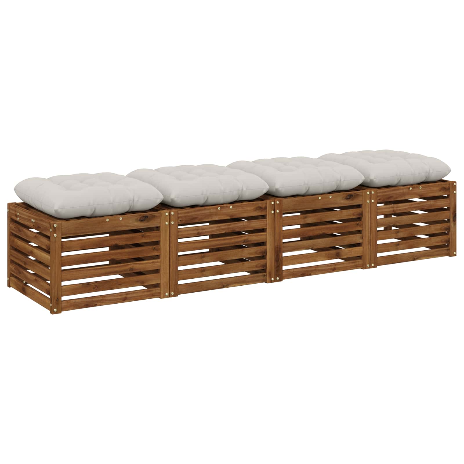 Istumispatjad VIANEN 4 tk 100% Polüester Valge 60 x 60 x 12 cm