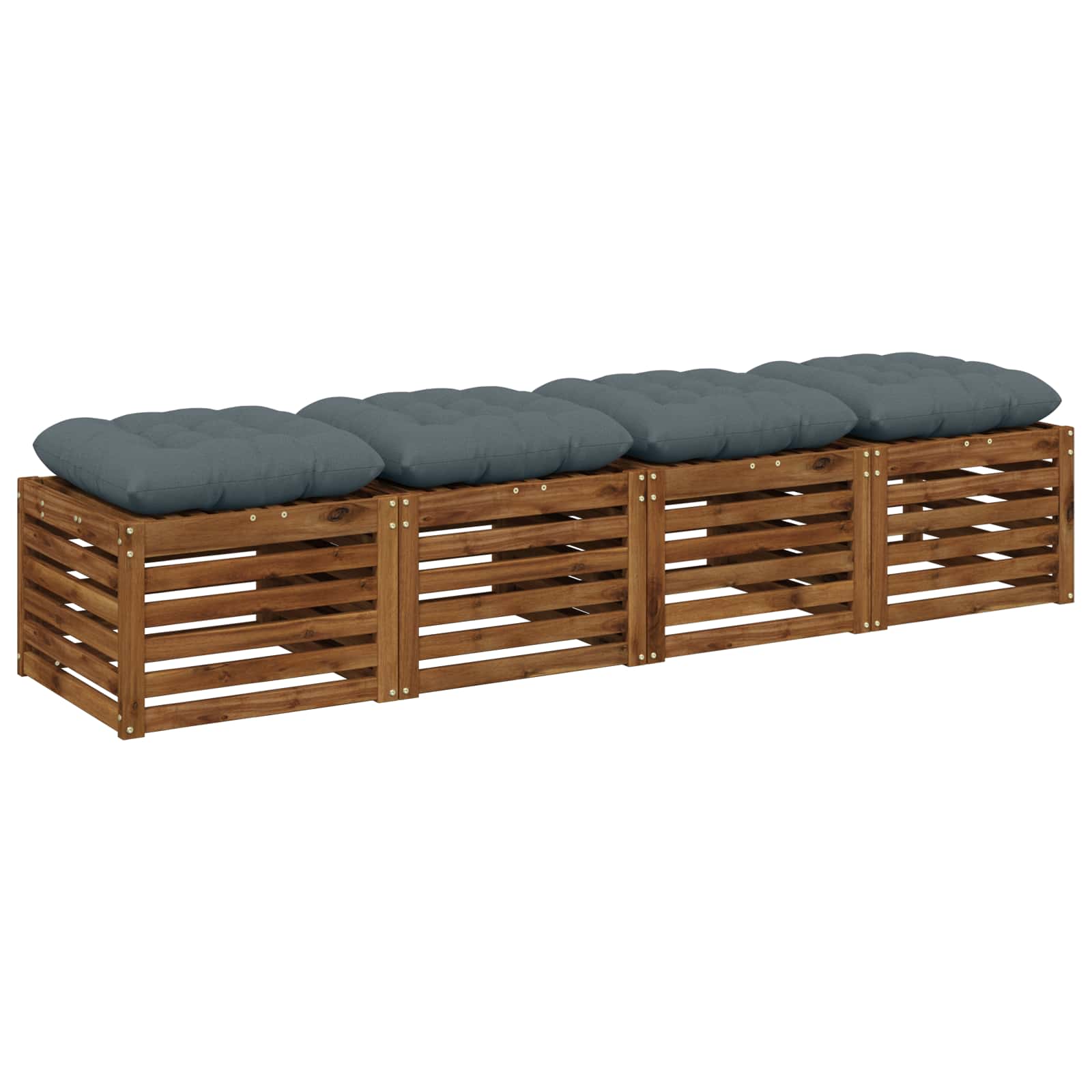 Istumispatjad VIANEN 4 tk 100% Polüester Sinine 60 x 60 x 12 cm