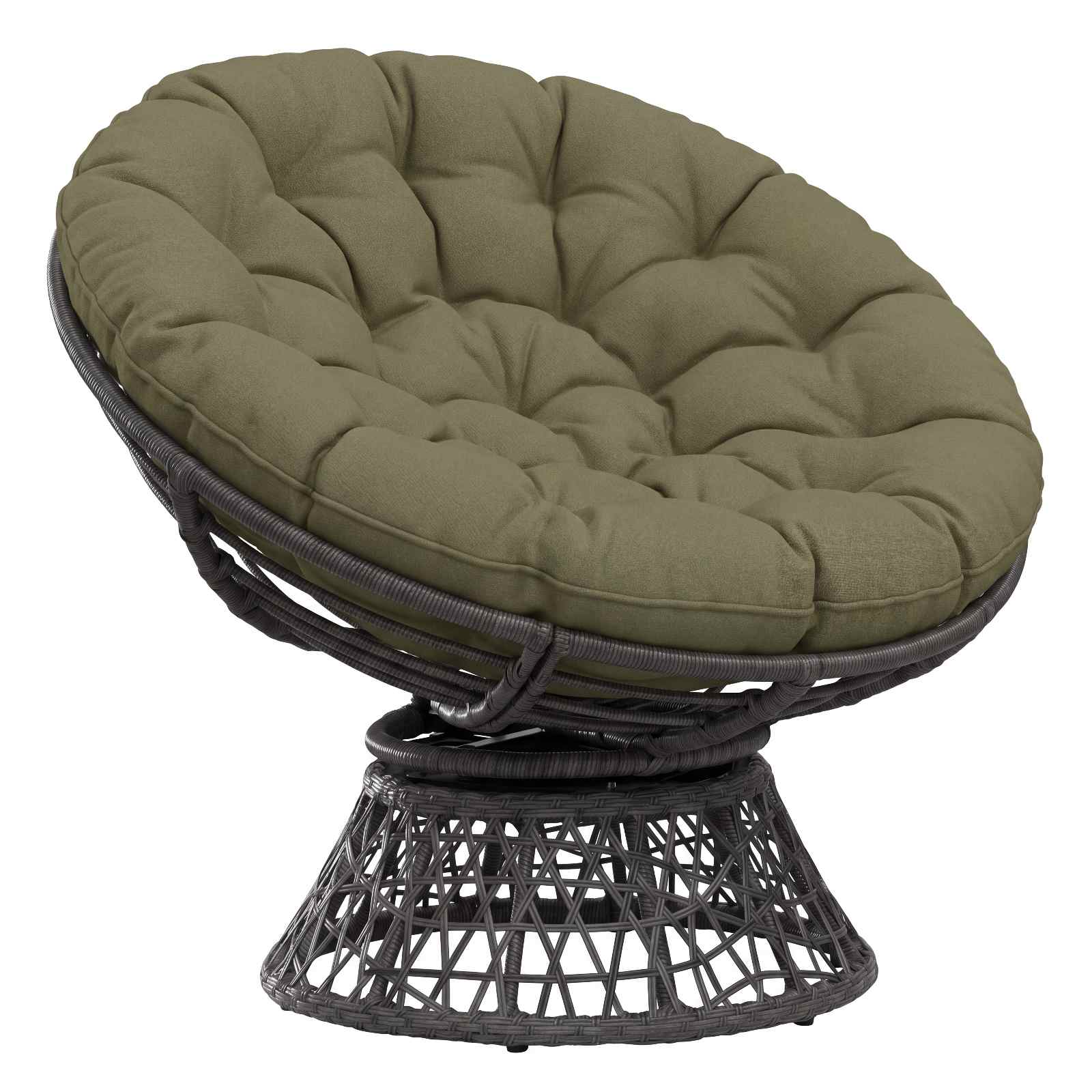Papasan tooli vaip VIANEN 100% Polüester Oliiviroheline