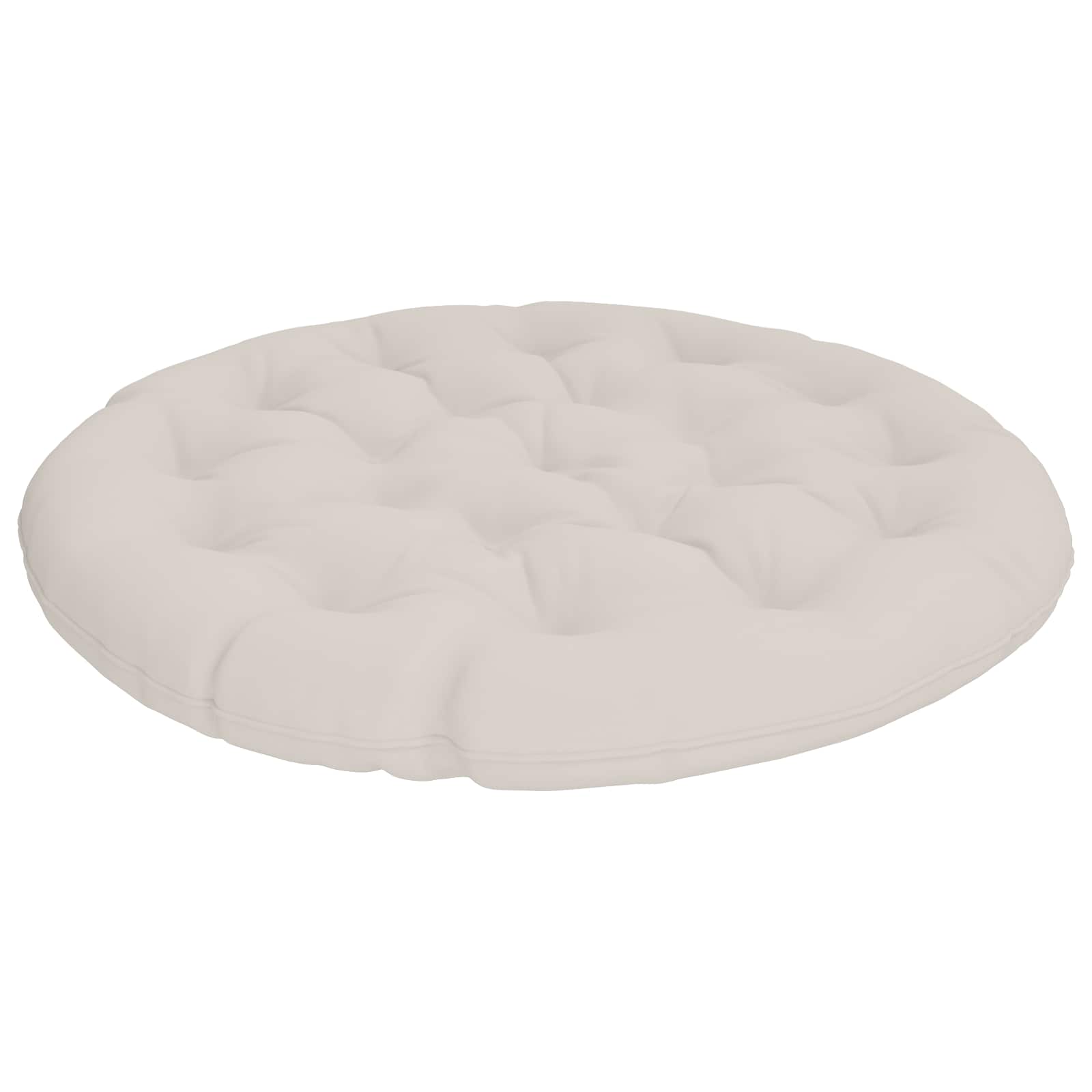 Papasan tooli vaip VIANEN 100% Polüester Valge Ø 120 x 12 cm