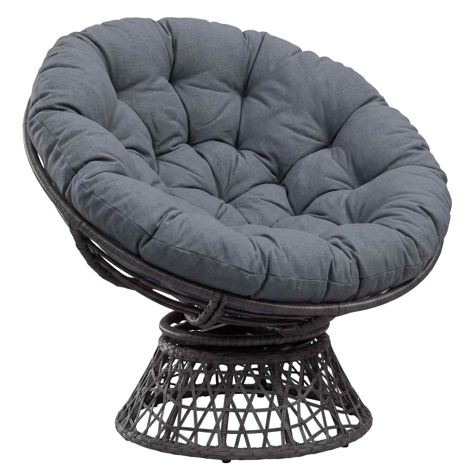 Papasan tooli vaip VIANEN 100% Polüester Sinine Ø 120 x 12 cm