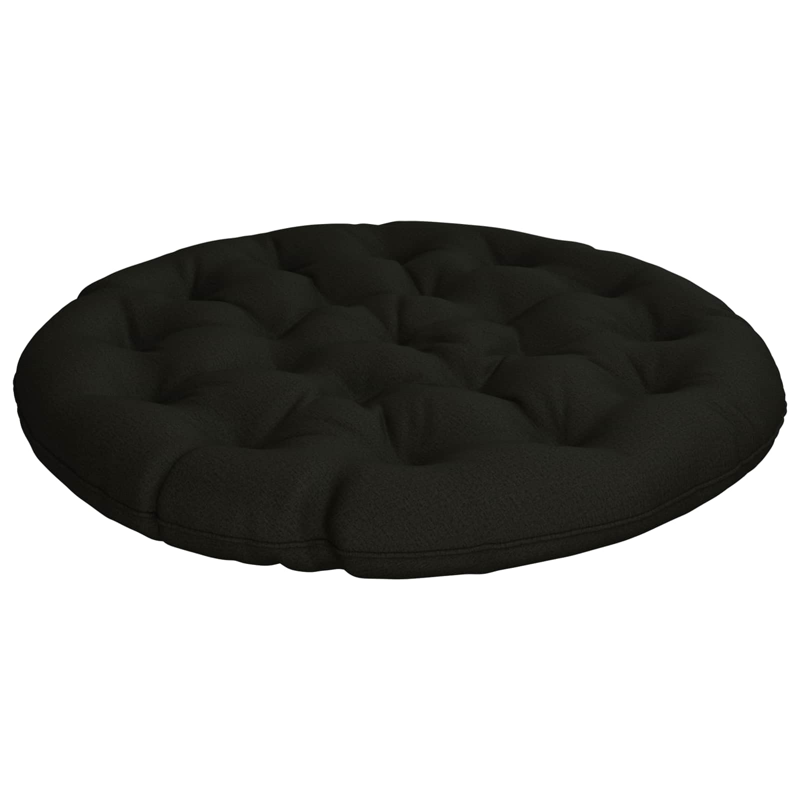 Papasan tooli vaip VIANEN 100% Polüester Must Ø 120 x 12 cm