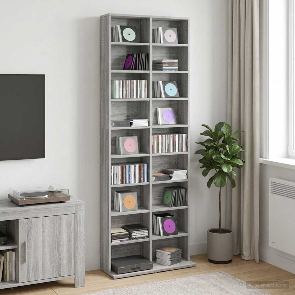 CD kapp Hall Sonoma 65 x 23,5 x 175 cm Tehispuit