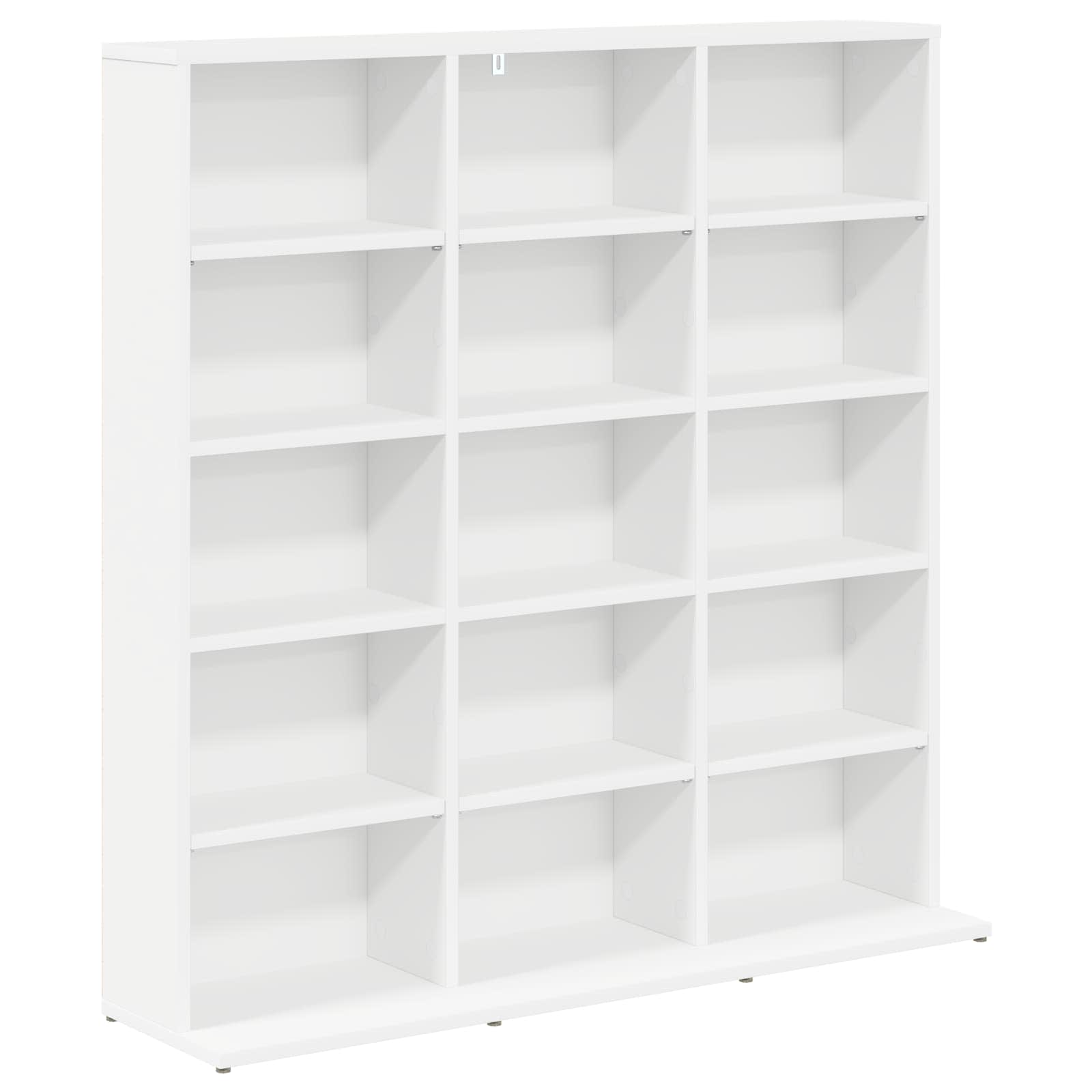 CD kapp Valge 96 x 23,5 x 97,5 cm Tehispuit