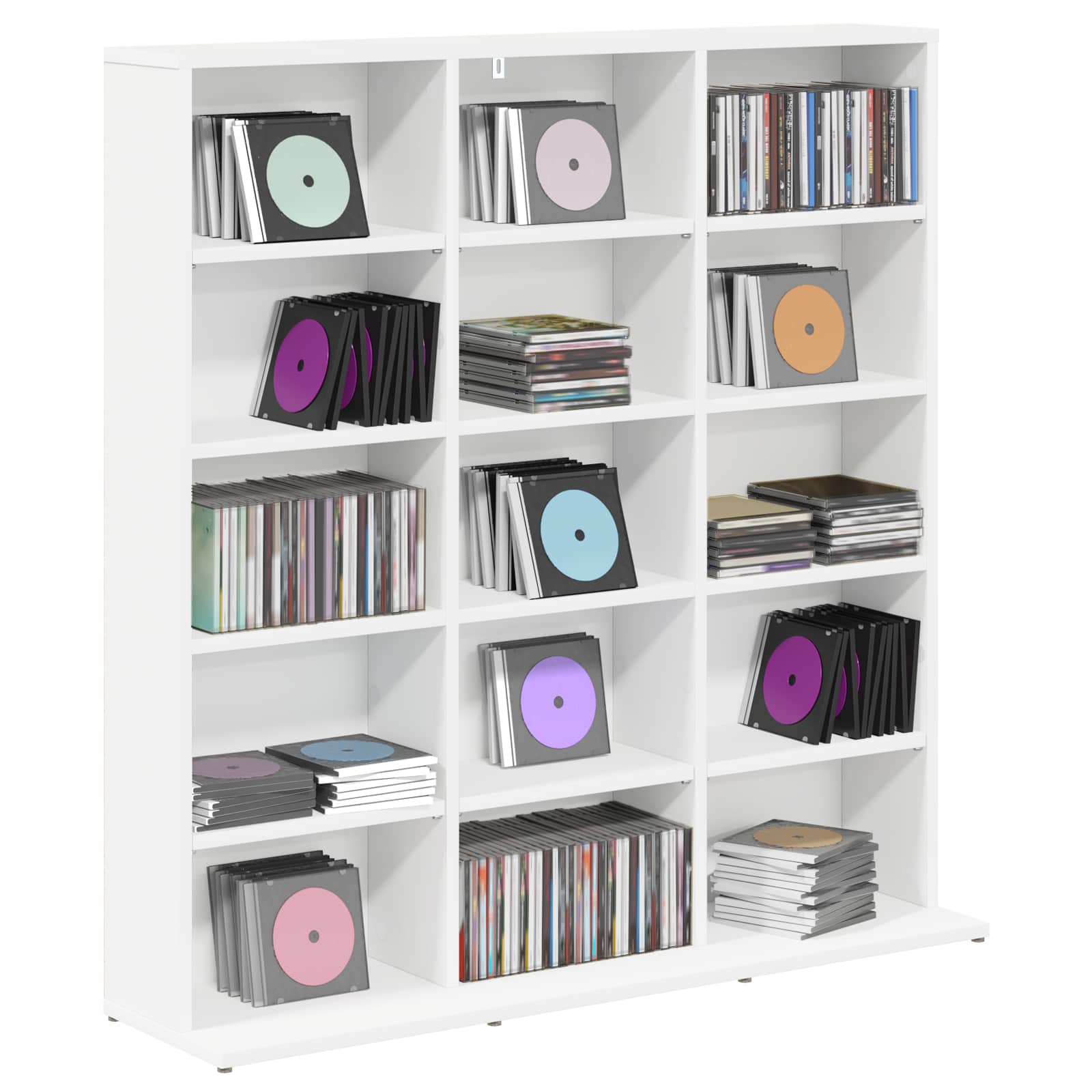 CD kapp Valge 96 x 23,5 x 97,5 cm Tehispuit