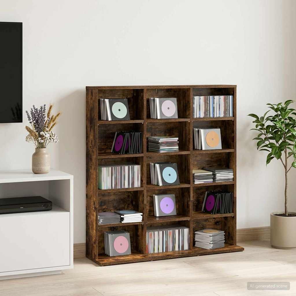 CD kapp Suitsutatud tamm 96 x 23,5 x 97,5 cm Tehispuit