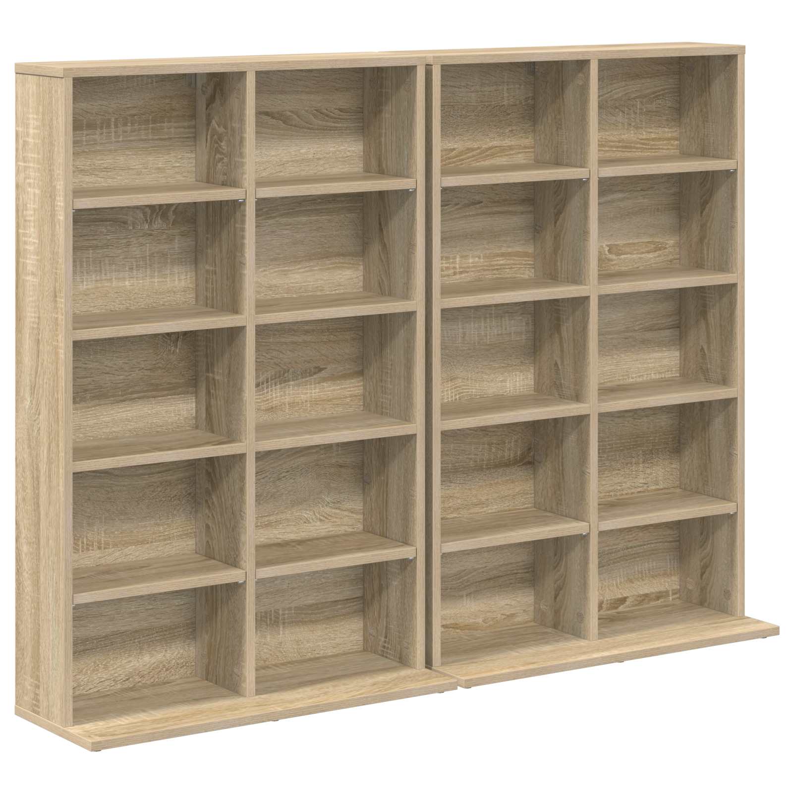 CD kapp 2 tk Sonoma tamm 65 x 23,5 x 97,5 cm Tehispuit