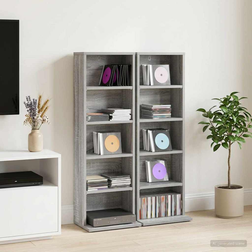 CD kapp 2 tk Hall Sonoma 33 x 23,5 x 97,5 cm Tehispuit