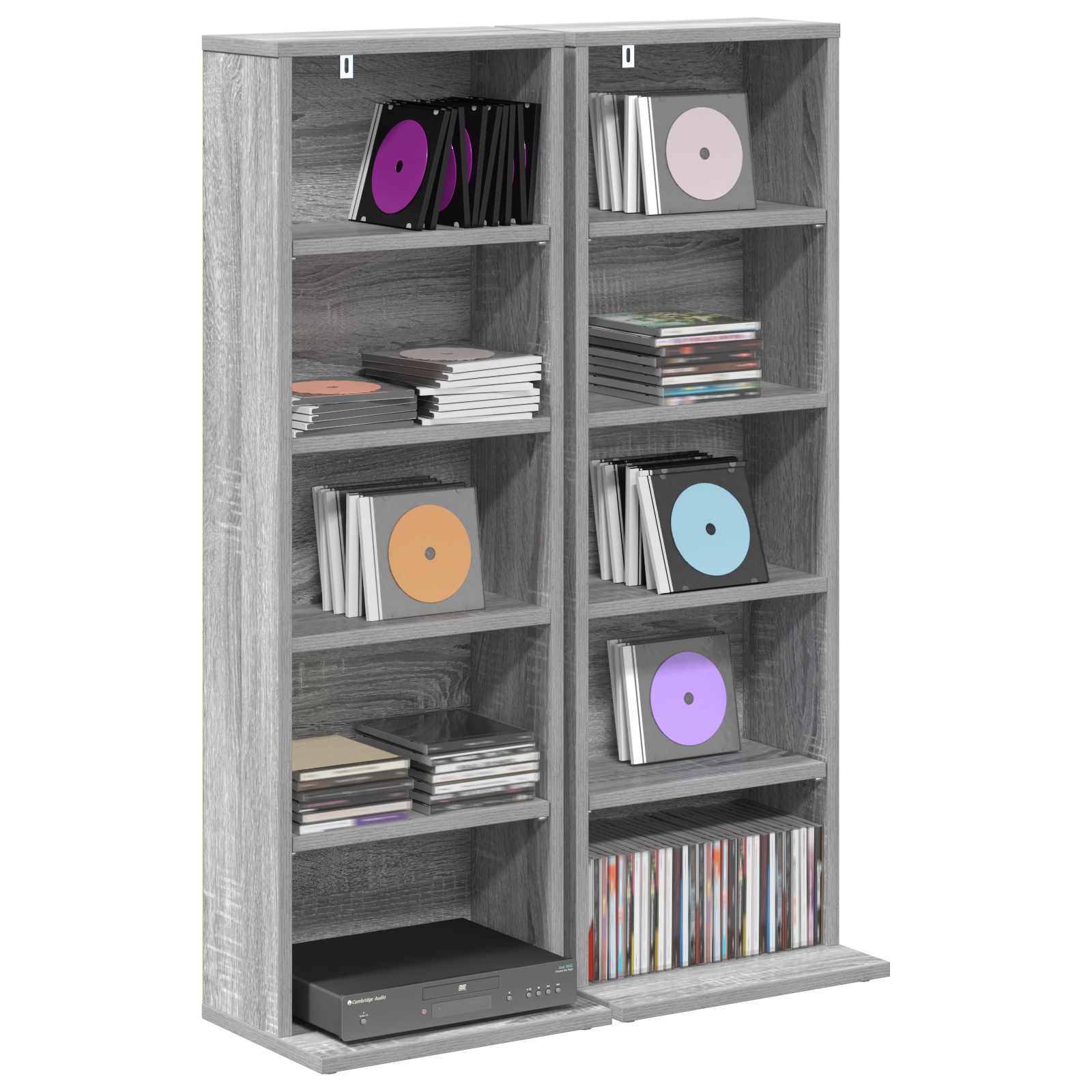 CD kapp 2 tk Hall Sonoma 33 x 23,5 x 97,5 cm Tehispuit