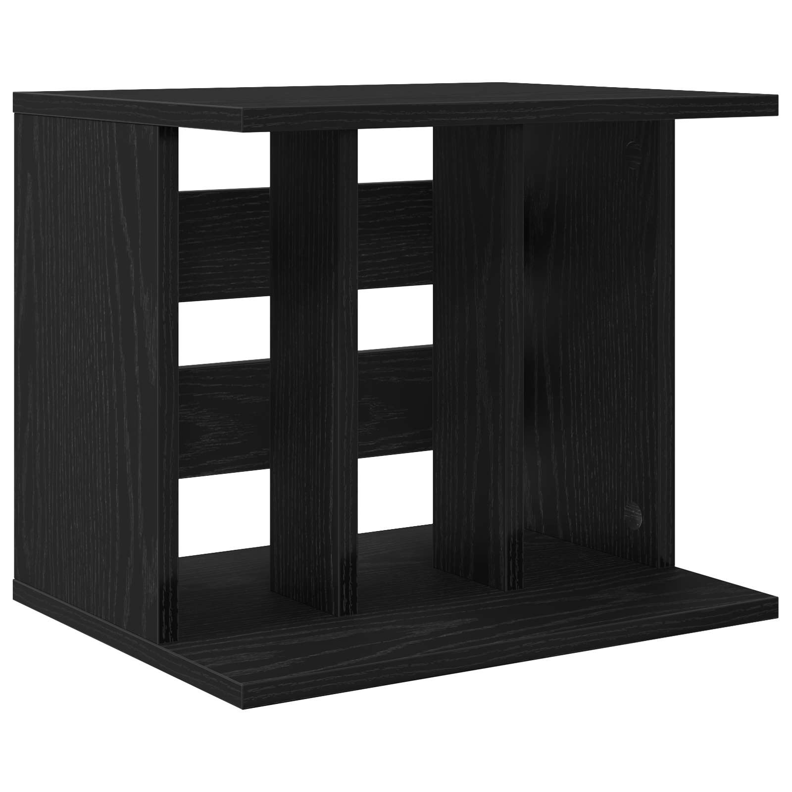 Vinüüli plaatide hoidmine Must tamm 42 x 33 x 36 cm Tehispuit