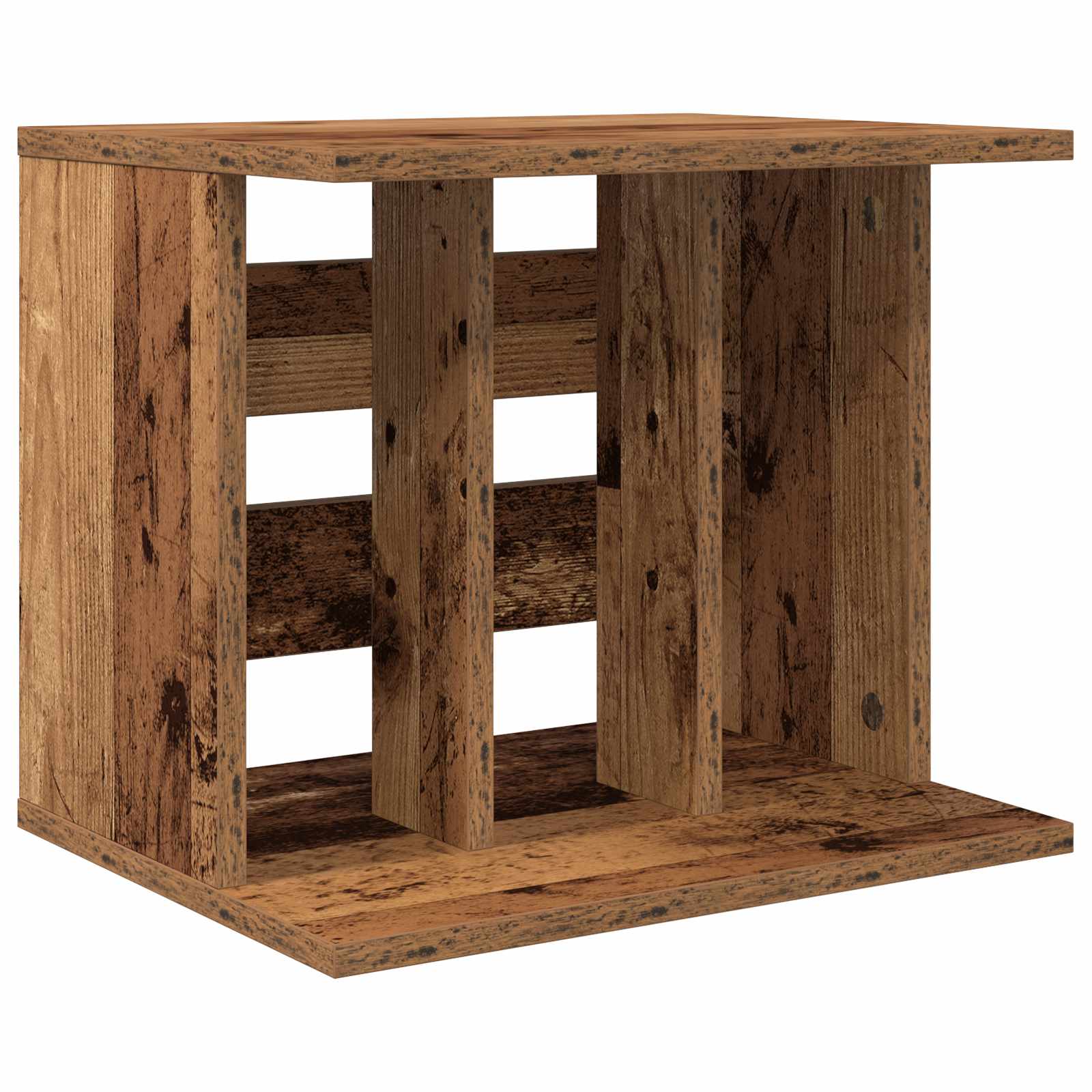 Vinüüli plaatide hoidmine Vana puit 42 x 33 x 36 cm Tehispuit