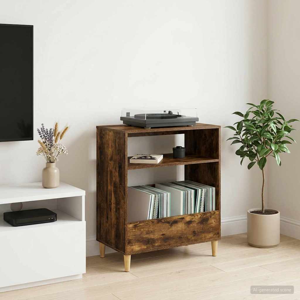 Plaadimängija alus Suitsutatud tamm 71 x 39,5 x 83 cm Tehispuit