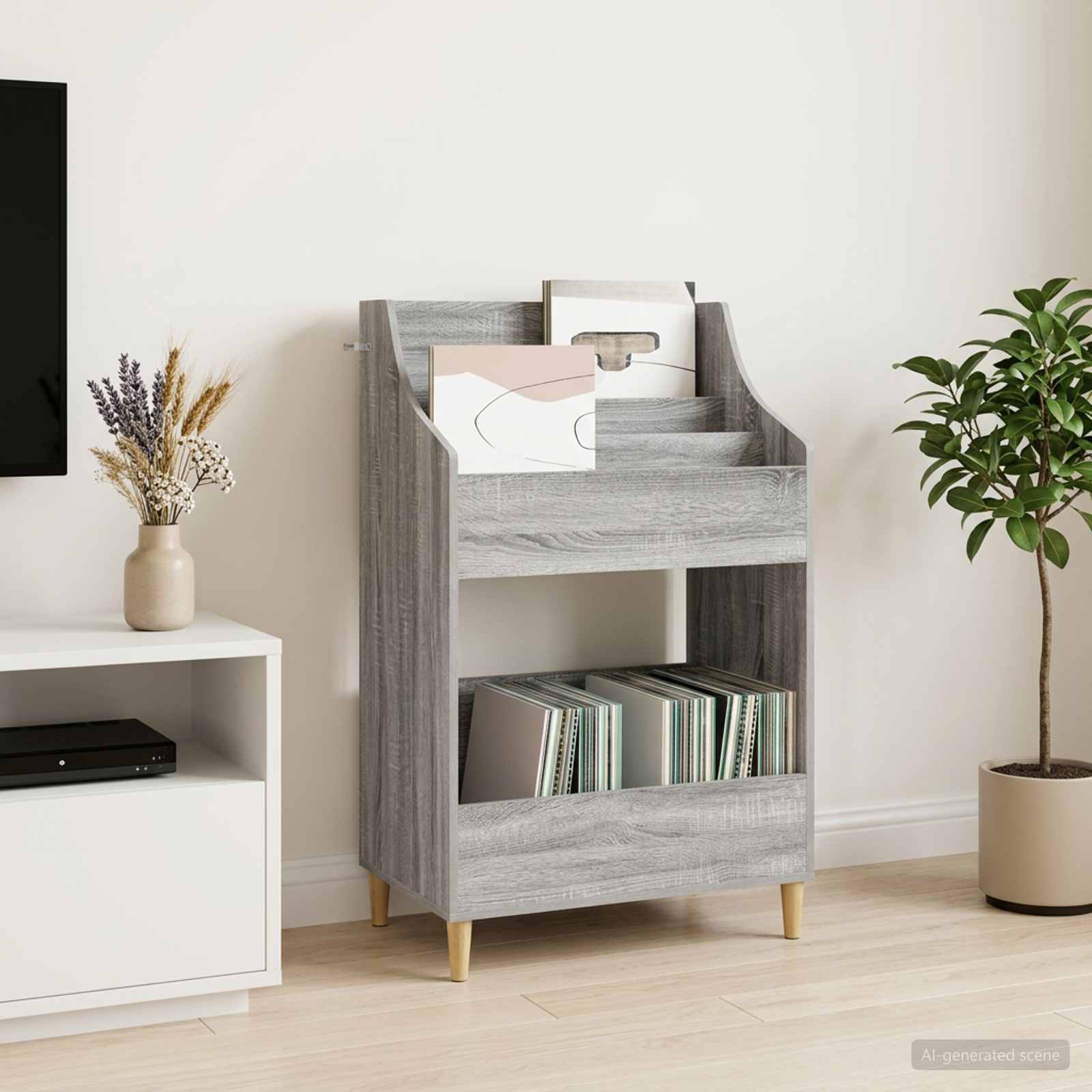 Meedia riiulid Hall Sonoma 70,5 x 46 x 112 cm Tehispuit