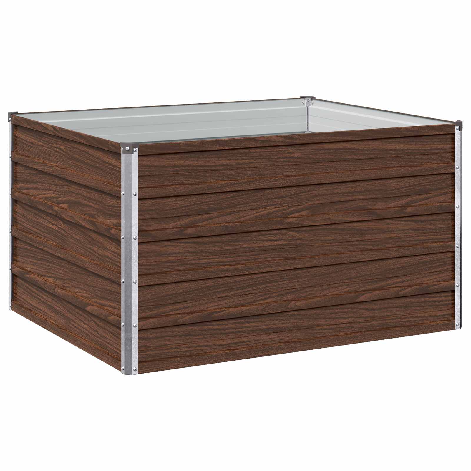 Tõstetud Aiapeenar Must pähkel 100 x 80 x 55 cm Teras