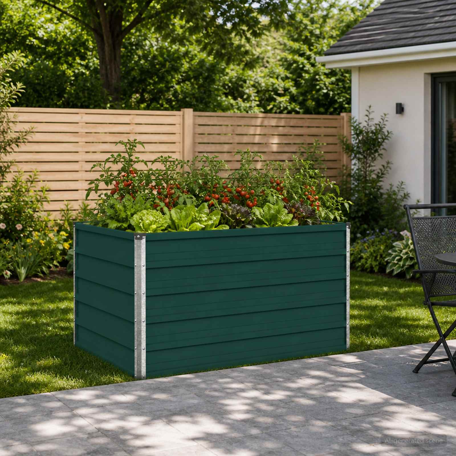 Tõstetud Aiapeenar Roheline 100 x 80 x 55 cm Teras