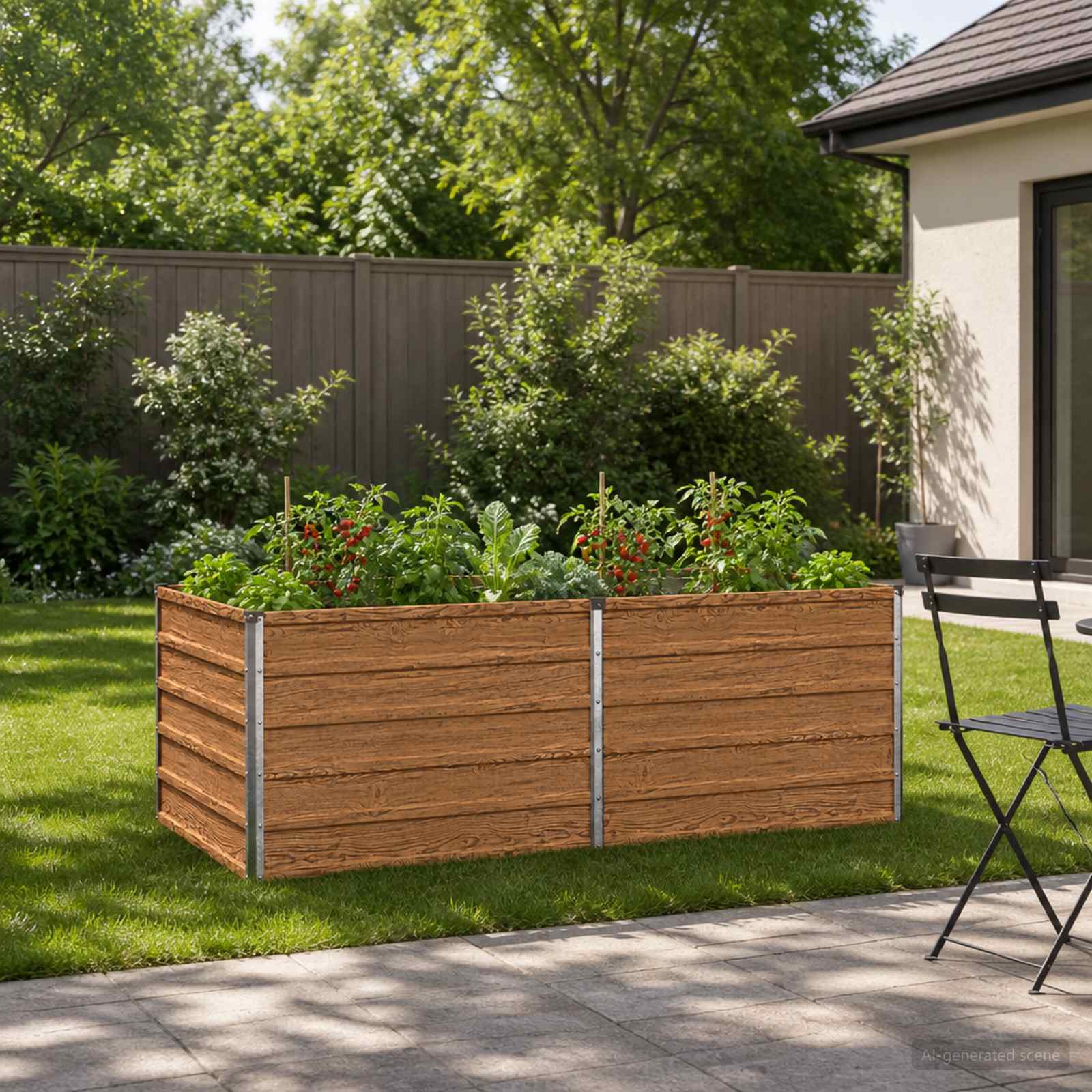 Tõstetud Aiapeenar Puitpruun 163 x 80 x 55 cm Teras