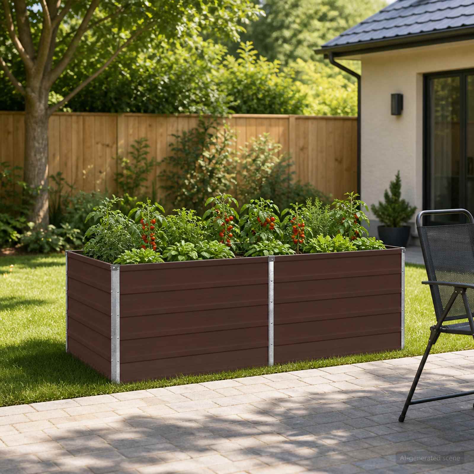 Tõstetud Aiapeenar Pruun 163 x 80 x 55 cm Teras