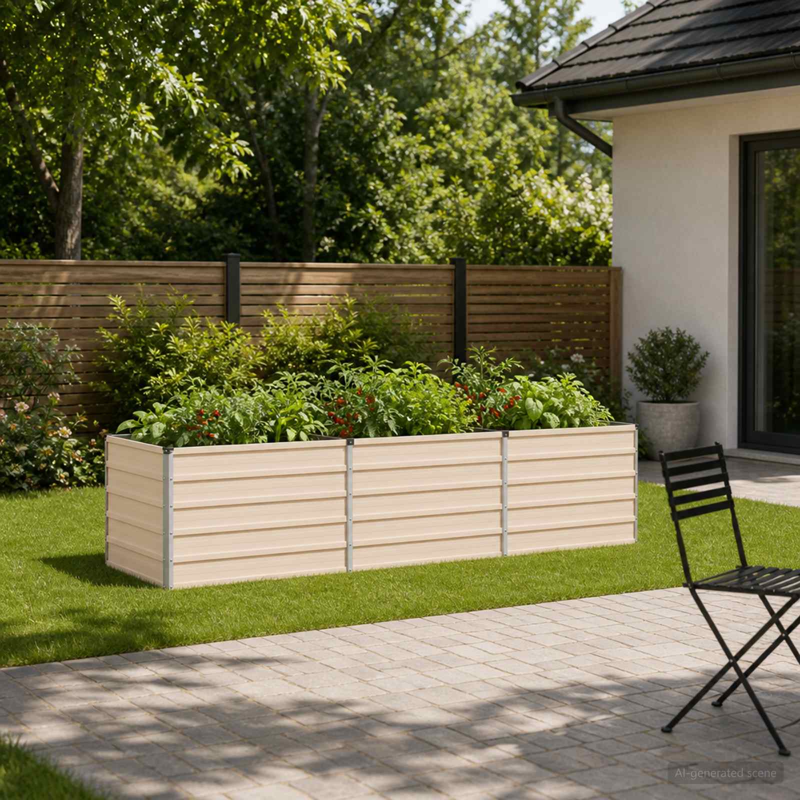 Tõstetud Aiapeenar Ebarealne 242 x 80 x 55 cm Teras