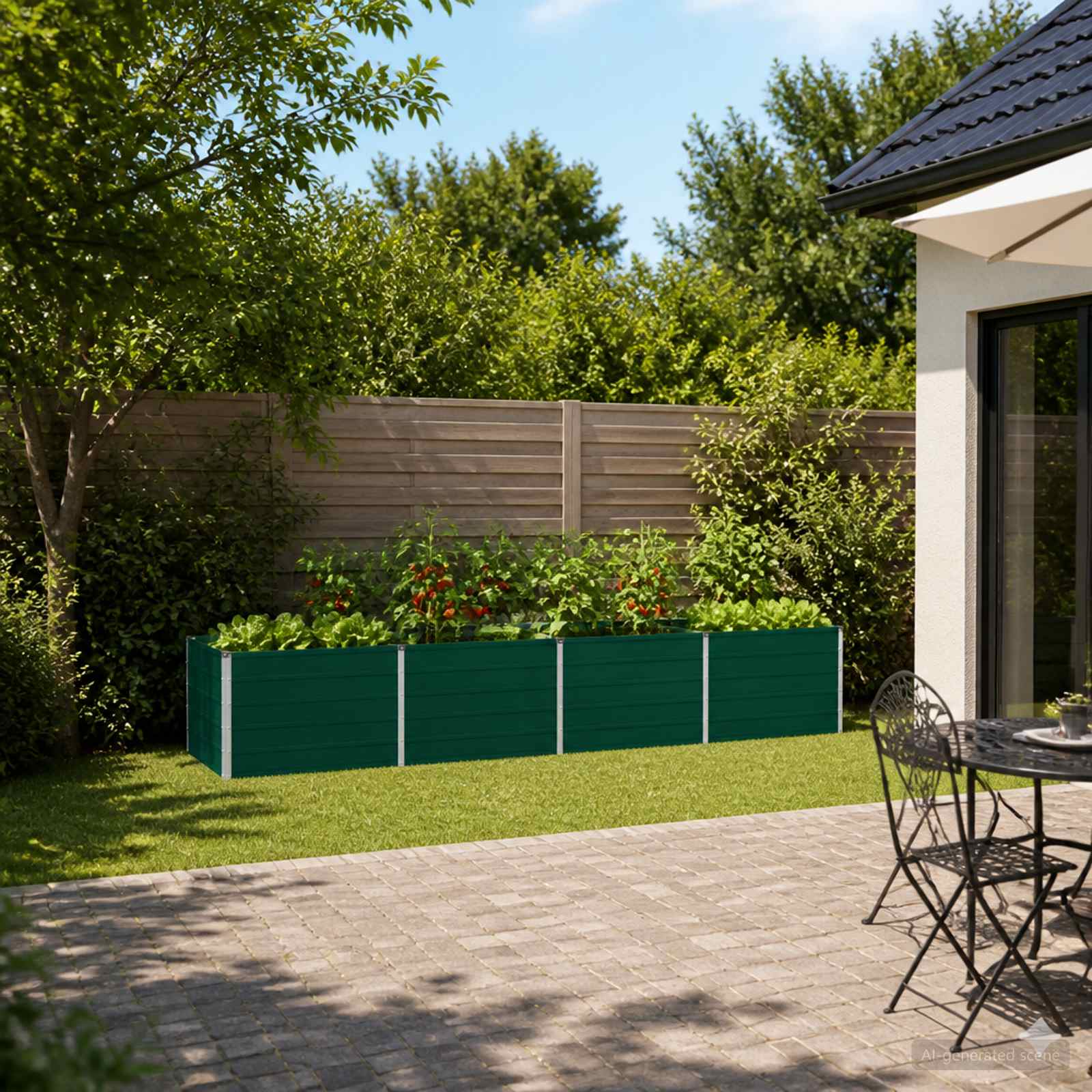 Tõstetud Aiapeenar Roheline 321 x 80 x 55 cm Teras