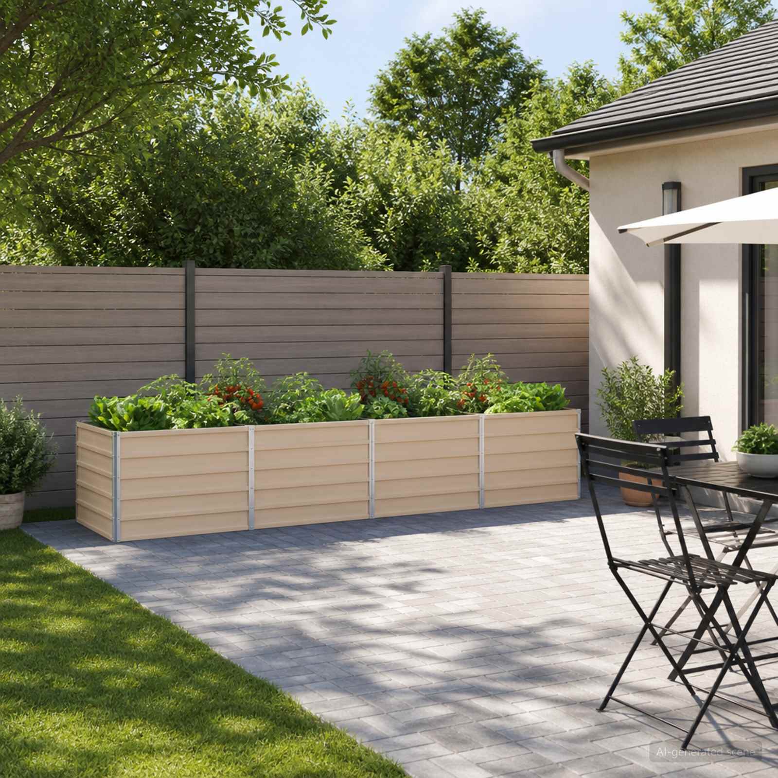 Tõstetud Aiapeenar Ebarealne 321 x 80 x 55 cm Teras