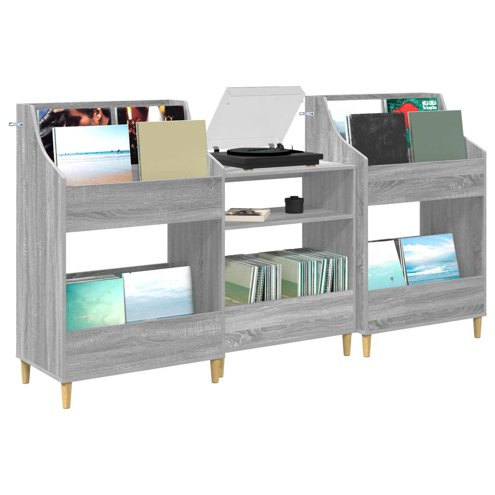 Meedia riiulite komplekt 3 tk Hall Sonoma 212 x 46 x 112 cm