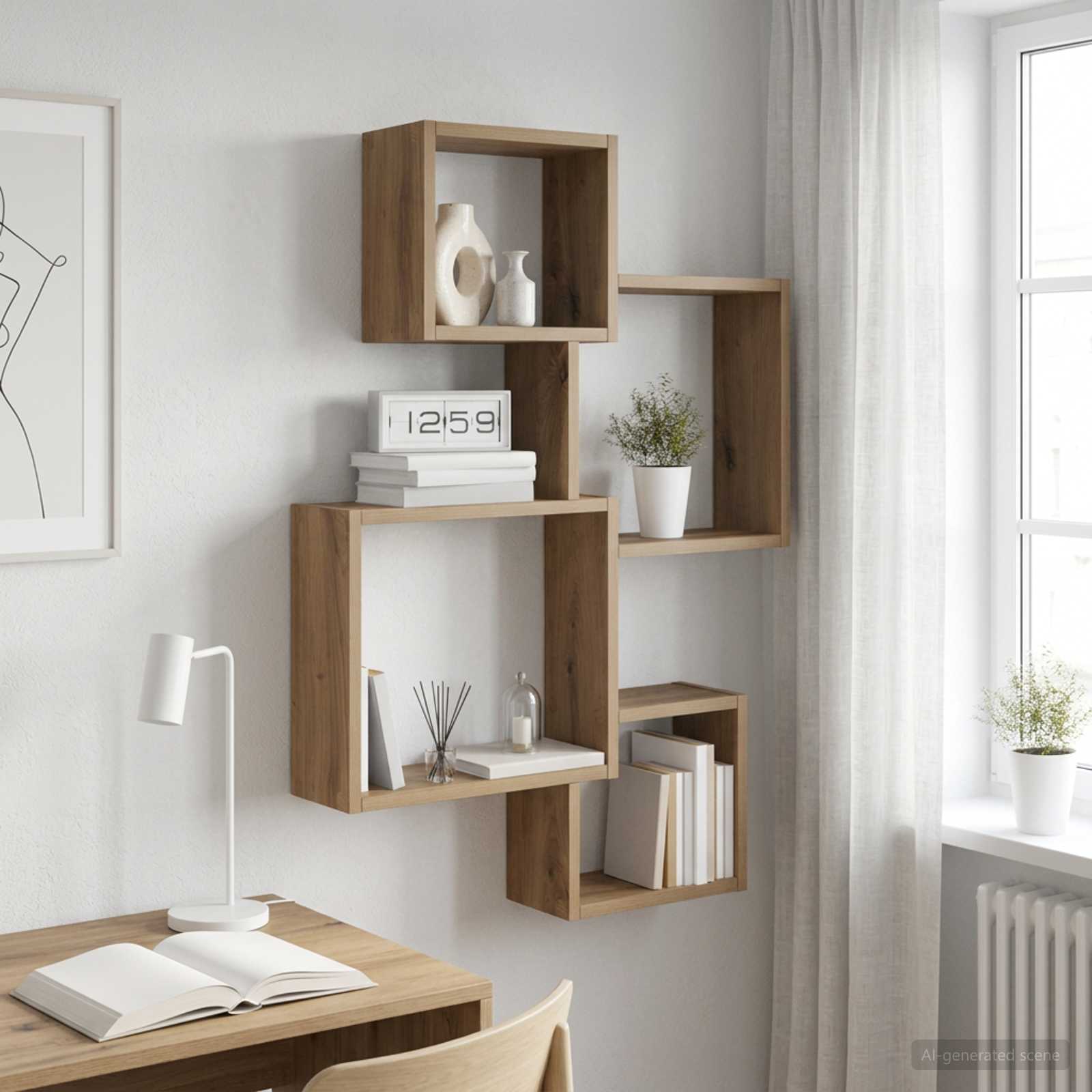 Seina Kuupriiulid Seinale kinnitav Artisan tamm Tehispuit