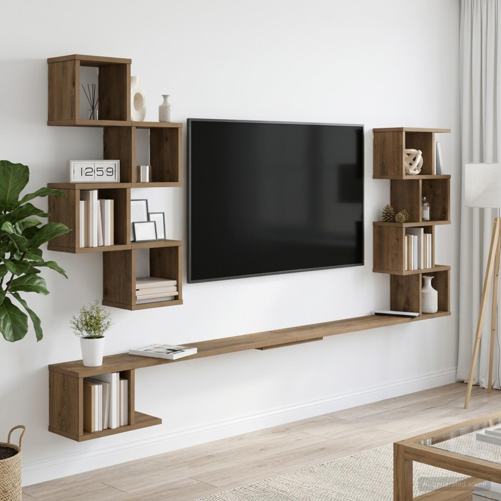 Seinale paigaldatav teleririiul Artisan tamm 180 x 15 x 94 cm