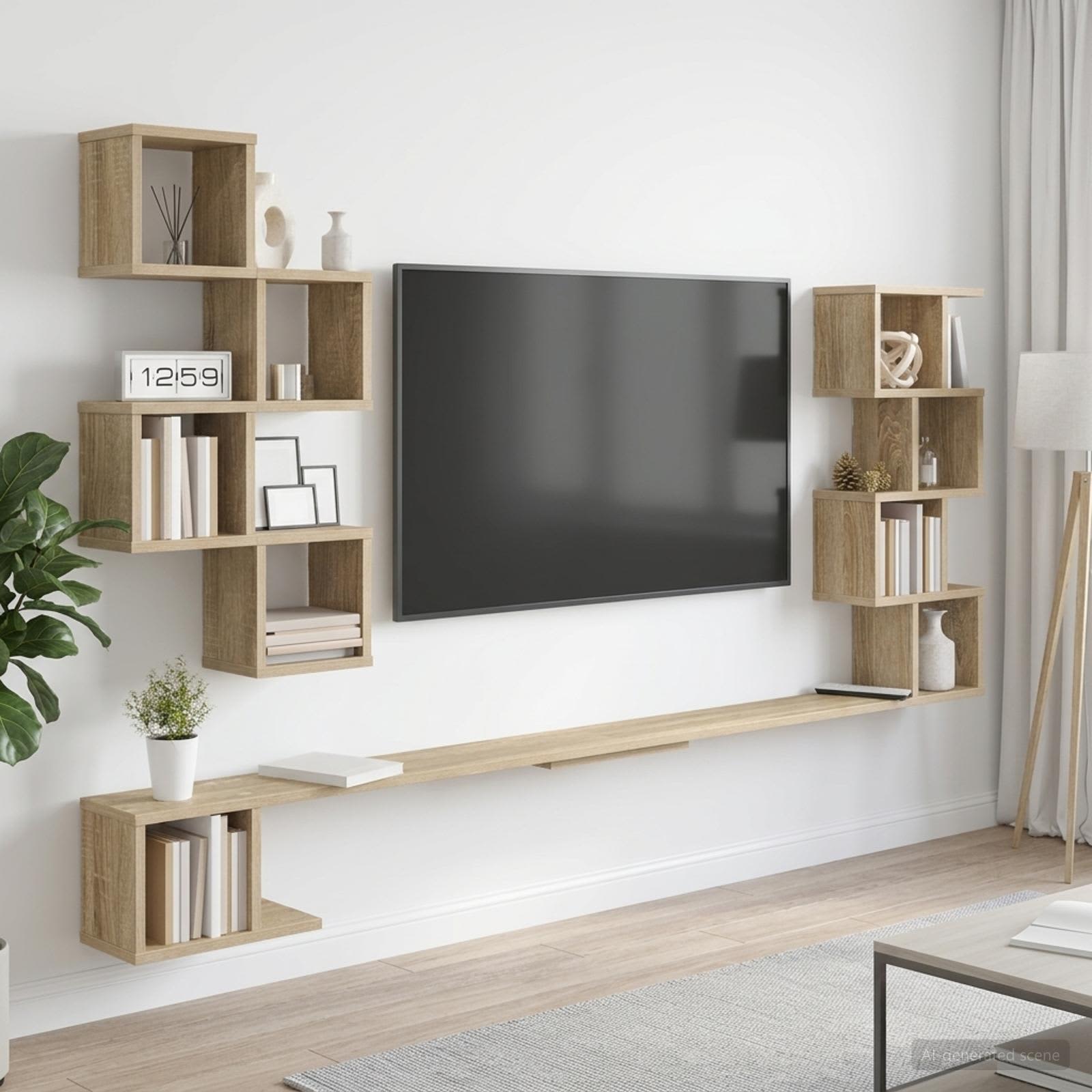 Seinale paigaldatav teleririiul Sonoma tamm 160 x 15 x 94 cm