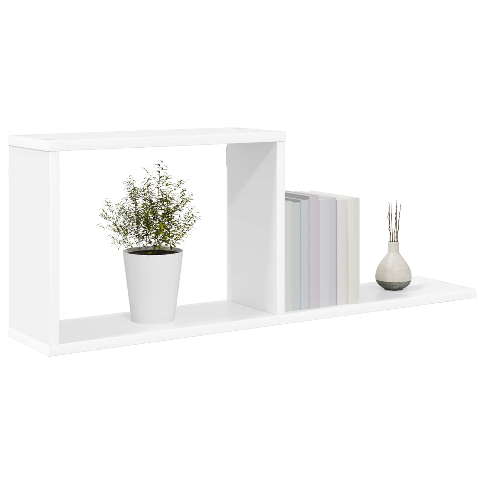 Seinale kinnitatavad riiulid Valge 80 x 15 x 30 cm Tehispuit