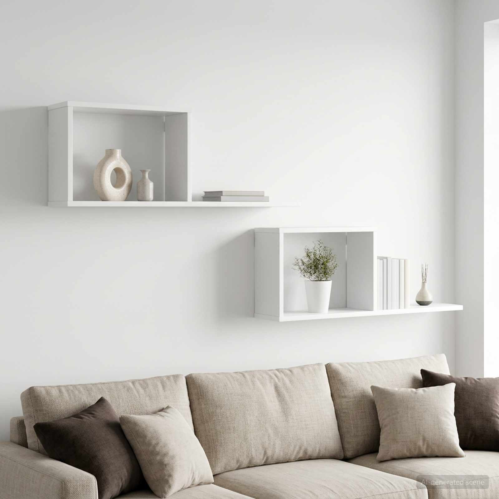 Seinale kinnitatavad riiulid 2 tk Valge 80 x 15 x 30 cm
