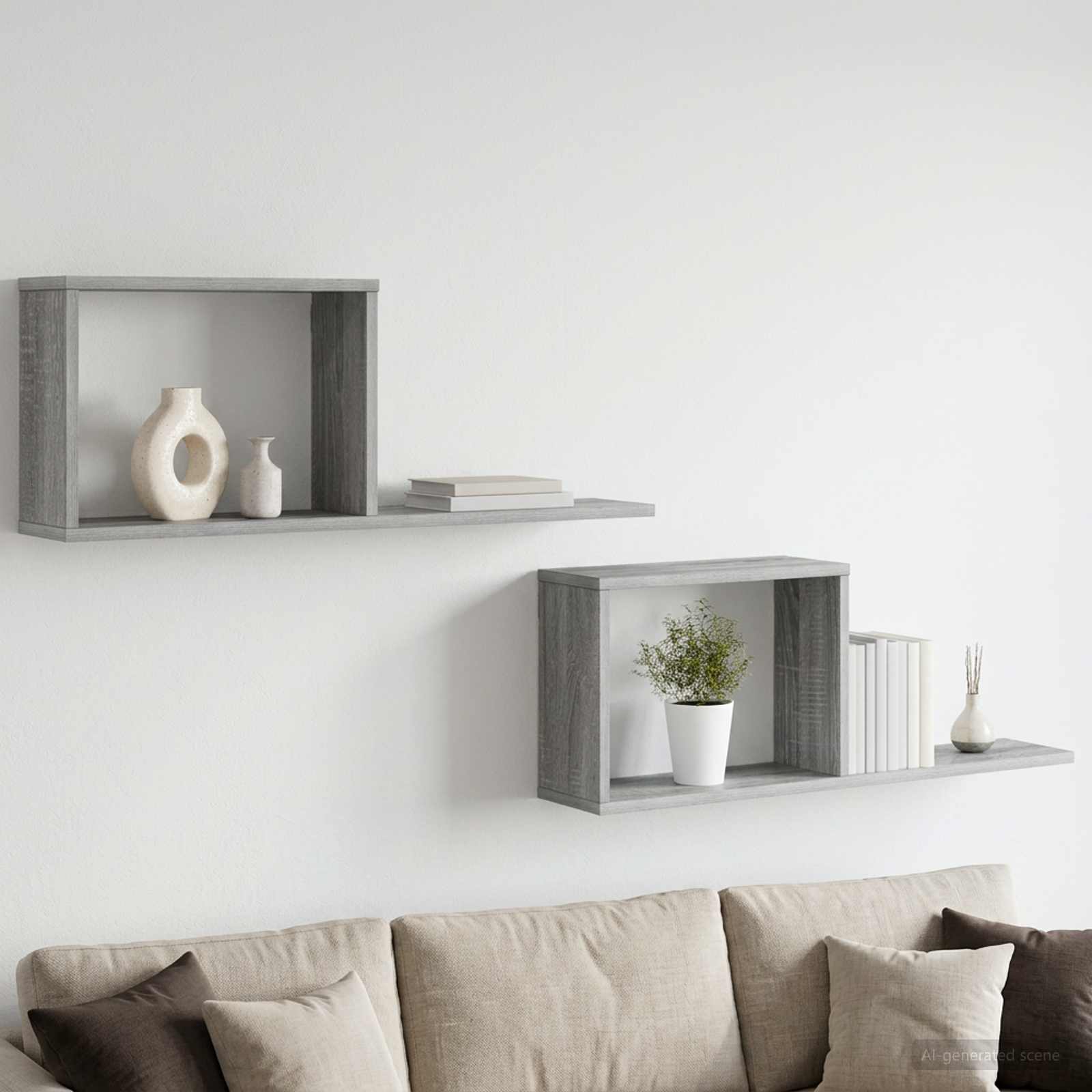 Seinale kinnitatavad riiulid 2 tk Hall Sonoma 80 x 15 x 30 cm