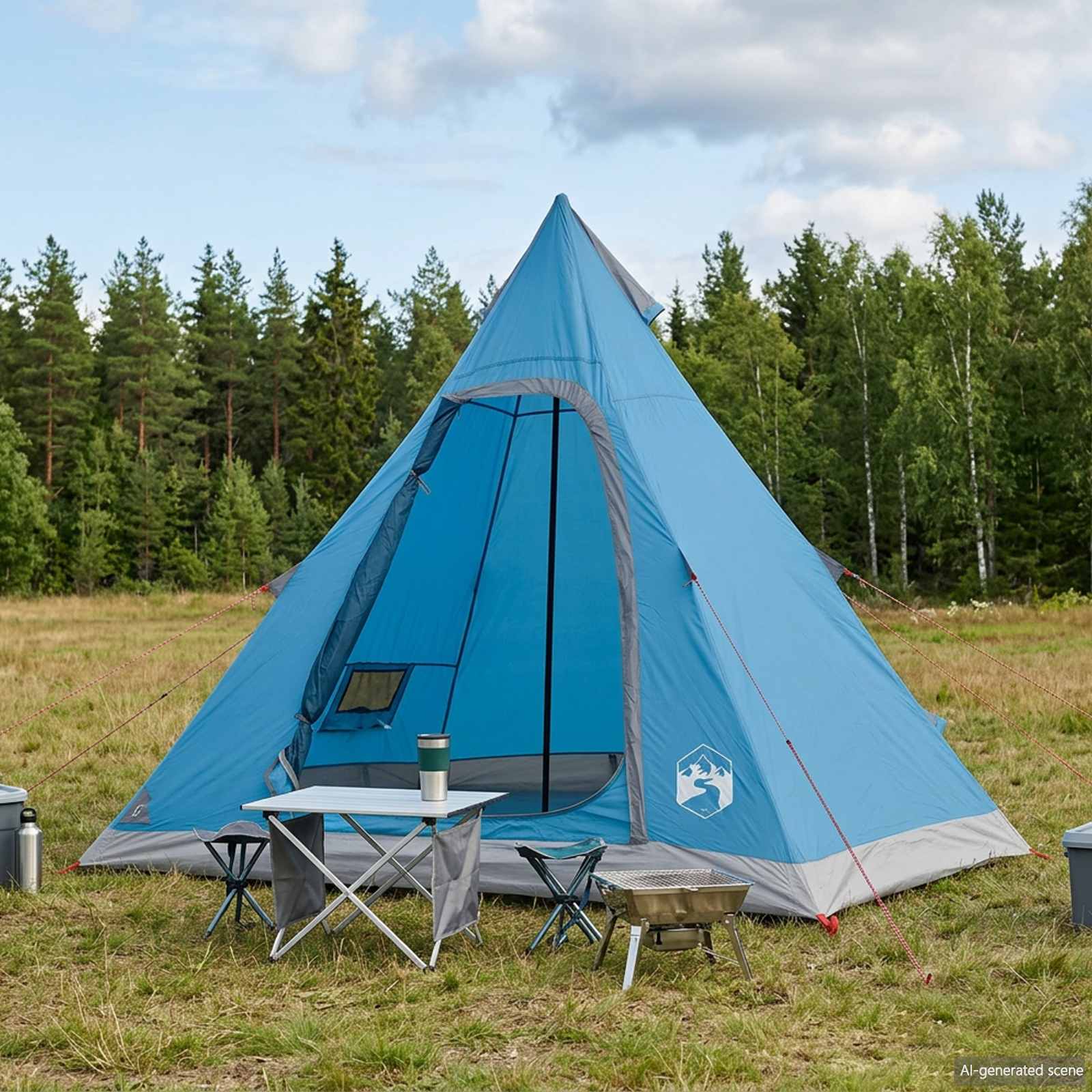 Tipi Tent Water-Resistant 3-kohaline Sinine