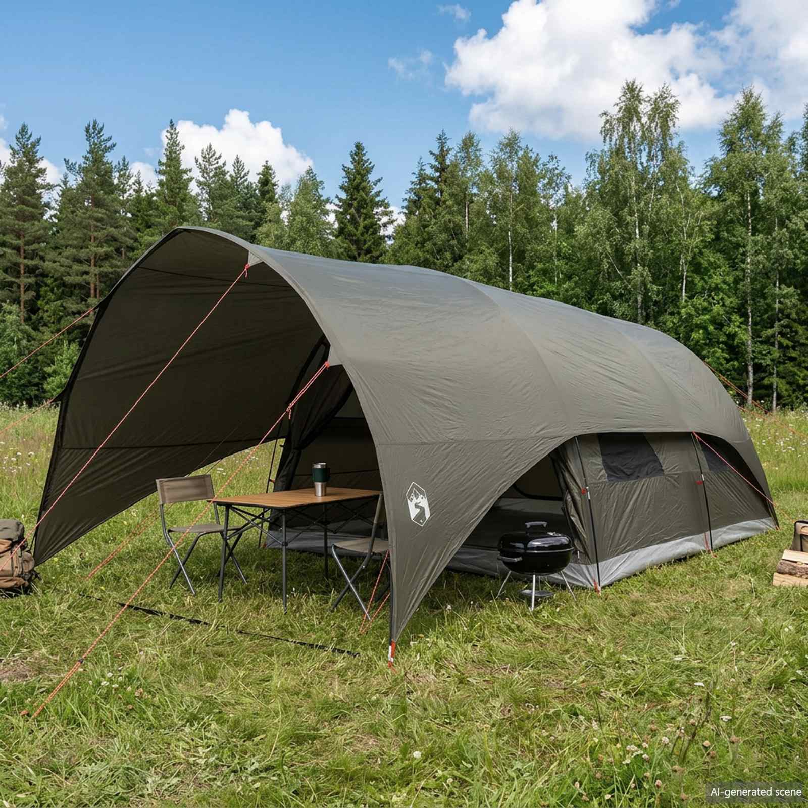 Tunnel Tent with Rainfly Water-Resistant 10-kohaline