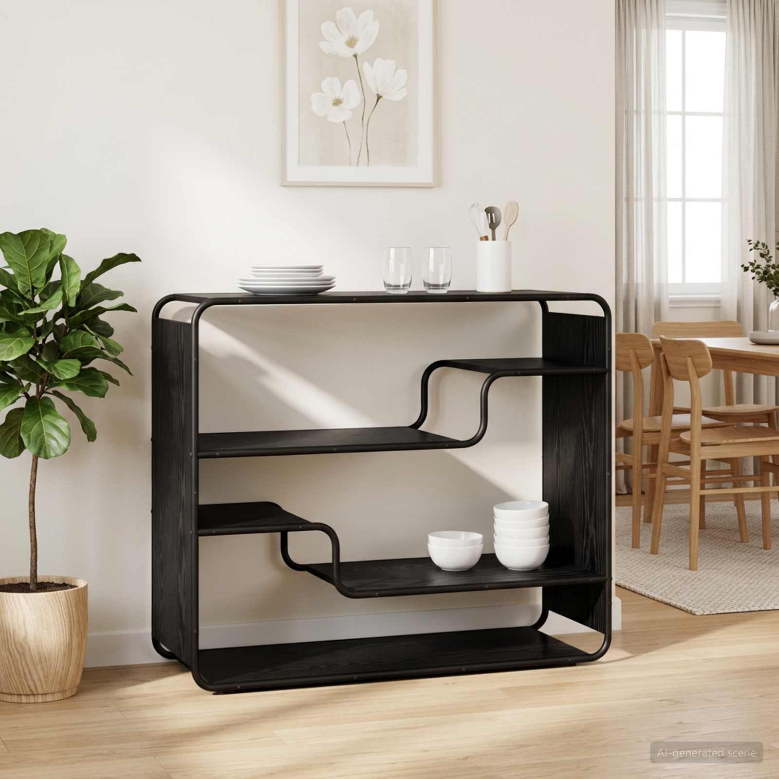 Kummut Must tamm 98 x 37.5 x 75.5 cm Tehispuit