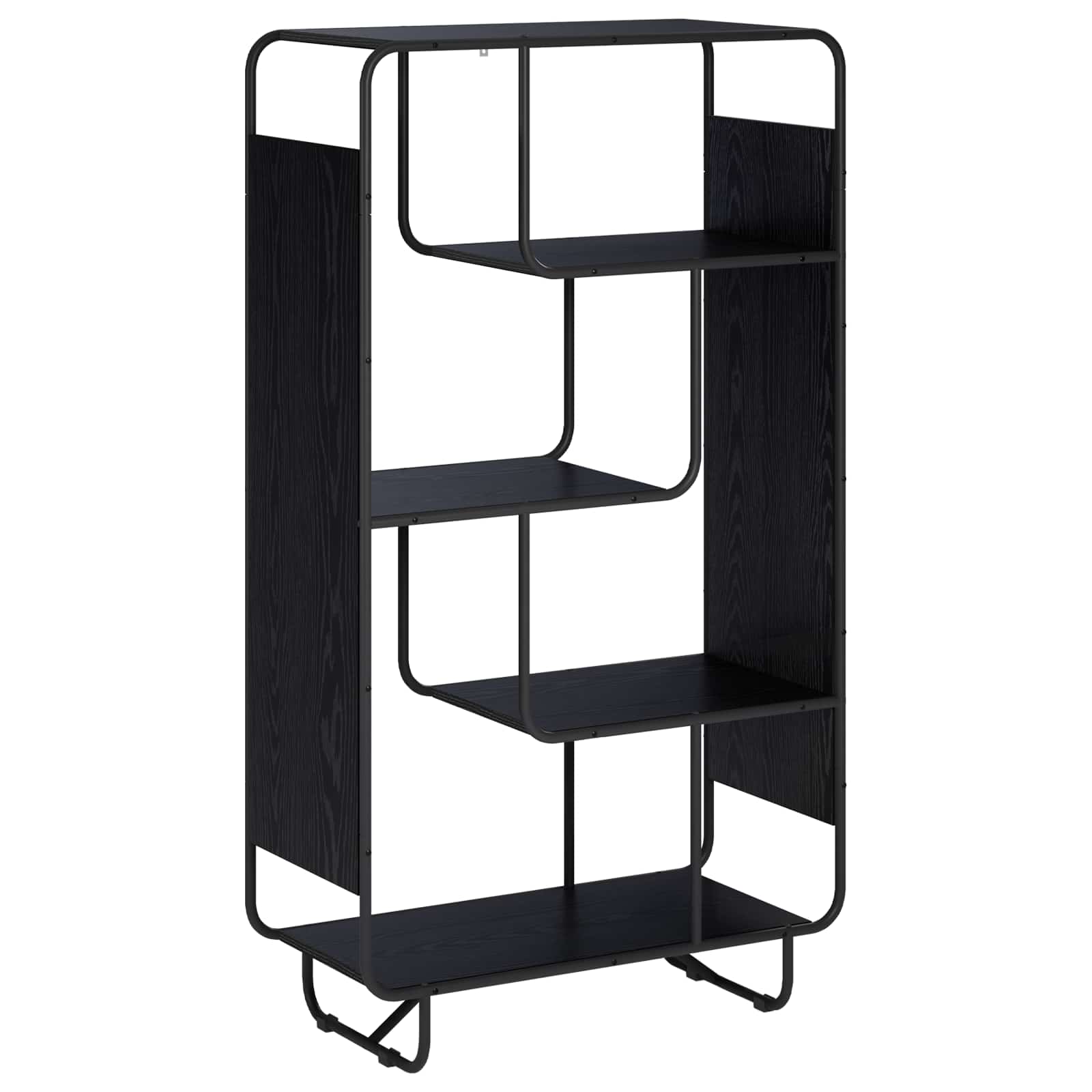 Kõrge kapp Must tamm 80 x 37.5 x 144 cm Tehispuit