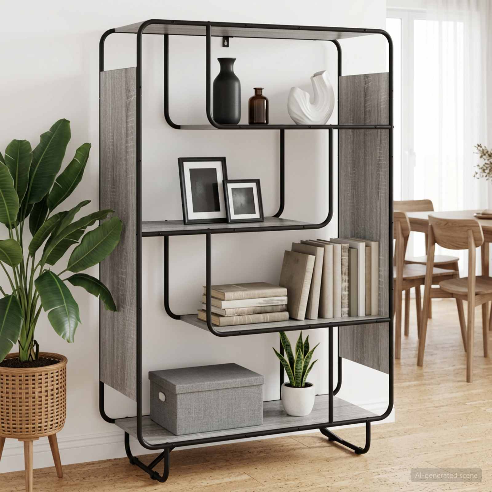 Kõrge kapp Hall Sonoma 93.5 x 37.5 x 144 cm Tehispuit