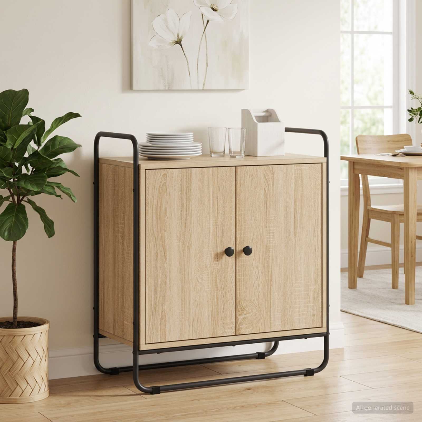 Puhvetkapp Sonoma tamm 68 x 35 x 75 cm Tehispuit