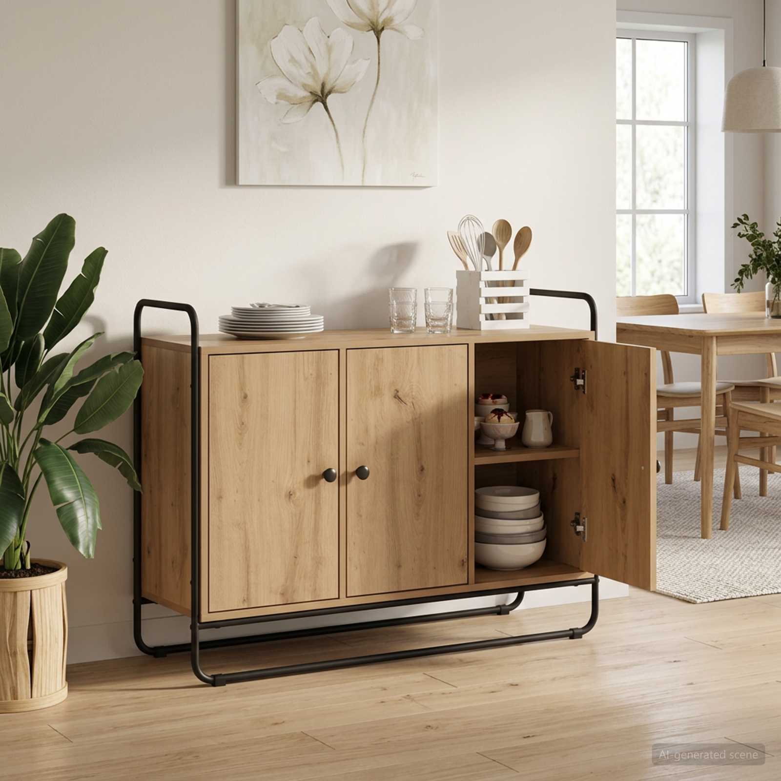 Puhvetkapp Artisan tamm 102 x 35 x 75 cm Tehispuit