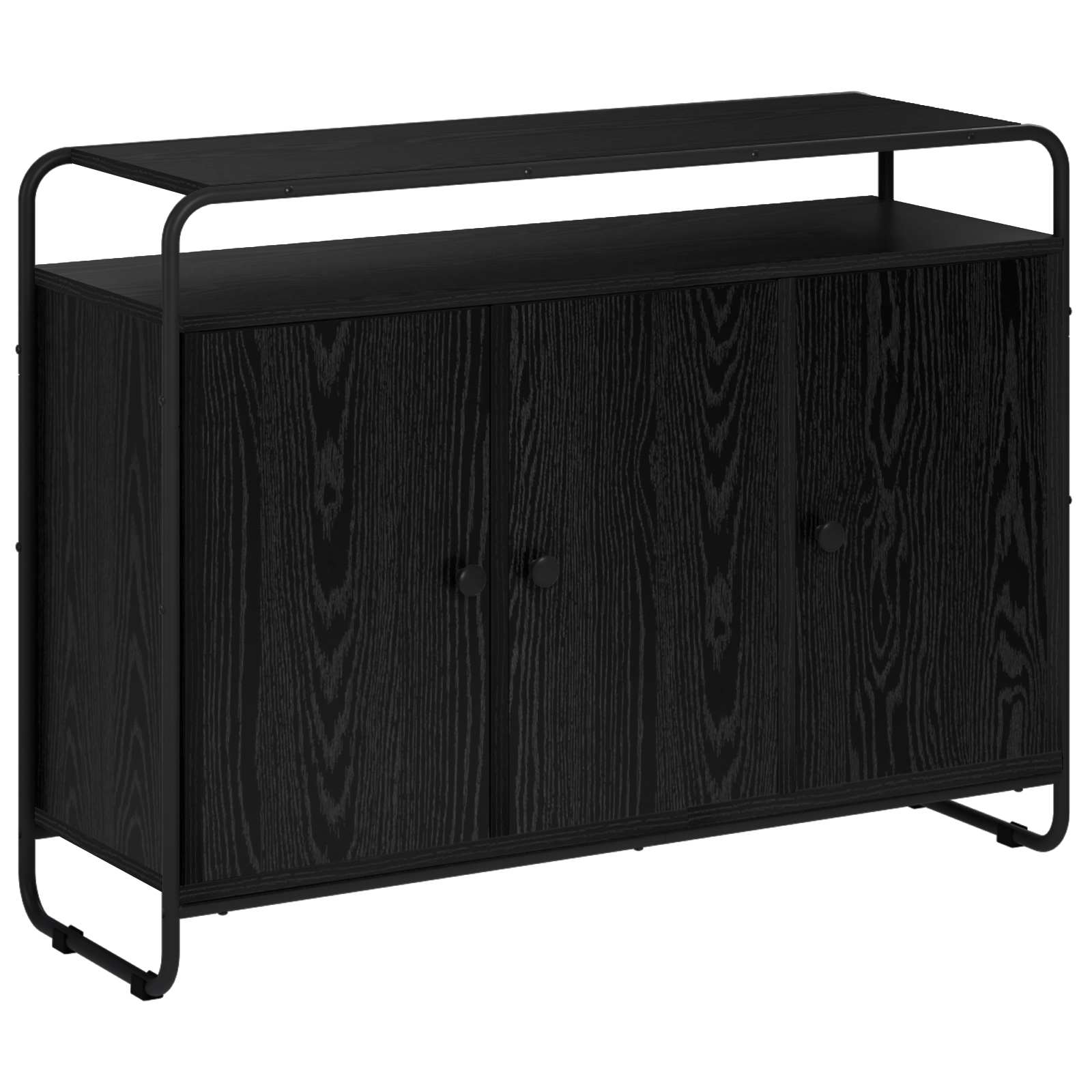 Puhvetkapp Must tamm 102 x 35 x 75 cm Tehispuit