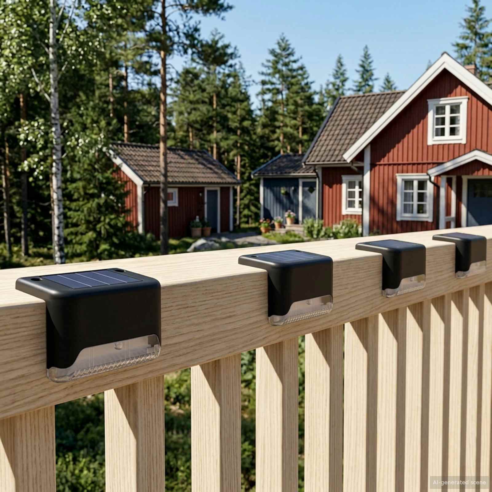 Välised päikesevalgused maapinna konksuga 4 tk Soe valge 4,5 cm